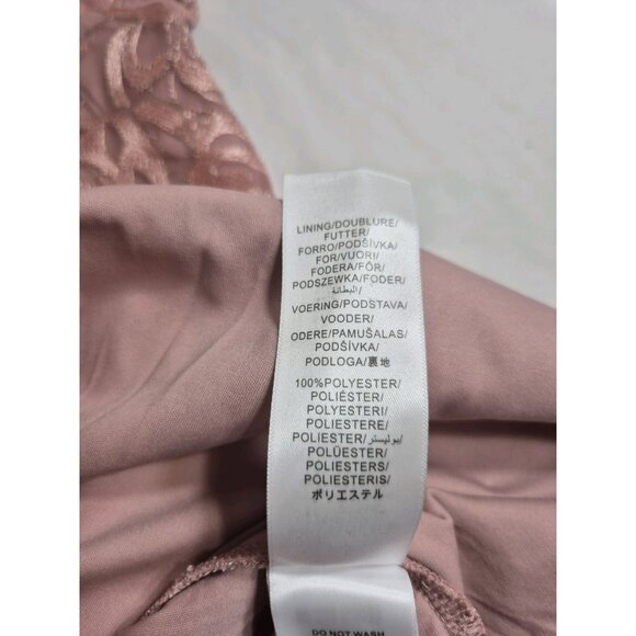 Adrianna Papell Women's Dress Size 10 V-Neck Bell Sleeves Embroidered Pink (63) - Picture 8 of 15